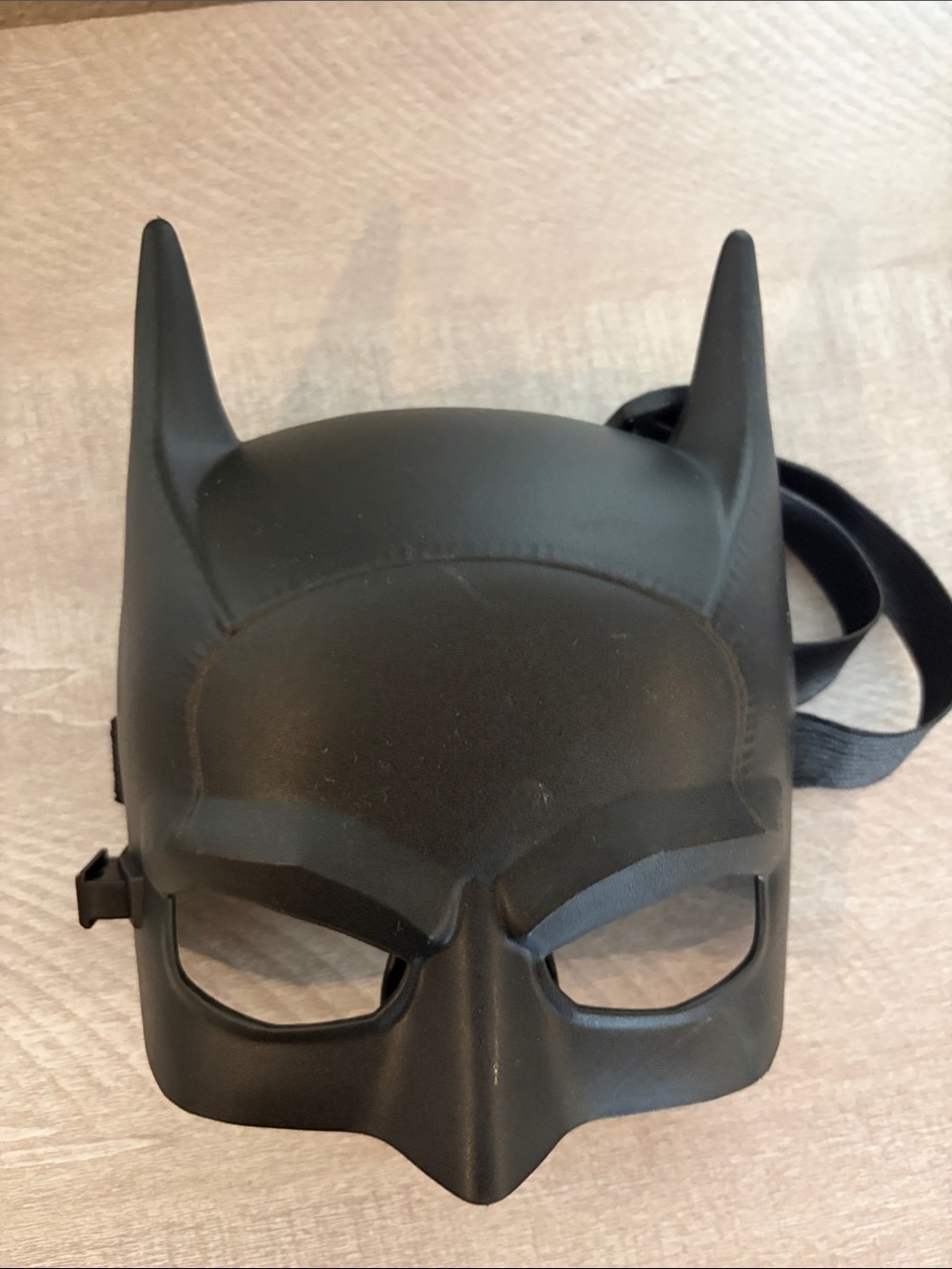 Marvel Batman mask black hard plastic adjustable for adults could fit kid
